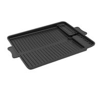 Luxshiny Sartén Rectangular para Parrilla, Parrilla de Barbacoa Coreana, Aluminio, Negro, Antiadherente, Gran Superficie de Cocción, para Barbacoas al Aire Libre y Asado Familiar