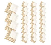 Luxshiny Servilletas de Papel Desechables 100 Unidades en Color Blanco Diseño Dorado Elegante Buena Absorción para Fiesta de Cumpleaños y Uso Diario