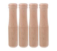 Luxshiny Set de 4 Machacadores de Ajo de Madera Maciza Diseño de Cabeza Grande, Herramienta de Cocina Fácil de Mantener para Uso Cocina