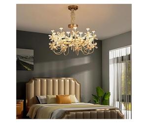 Luxury Crystal Butterfly Chandeliers Modern LED Dimmable Lustres Pendant Lights Home Decor Suspension Luminaire