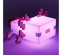 Luz Axolotl Minecraft - Lámpara Oficial con 5 Modos de Color, Decoración para Gamers, Funciona con Pilas