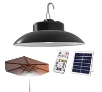 Luz Colgante Solar, Luces De Cobertizo Con Energía Solar - Lámpara Colgante Luces LED,Luces De Exterior Iluminación Regulable, Luces De Trabajo Con Control Remoto Para Cobertizo, Cenador, Granero, Gar