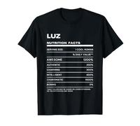 Luz Datos de Nutrición Nombre Gracioso Camiseta gráfica económica