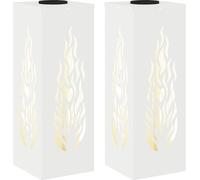 Luz de camino LED solar 2 pcs Acero laminado en frío