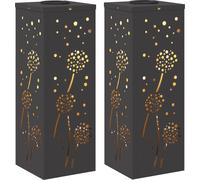 Luz de camino LED solar 2 pcs Acero laminado en frío