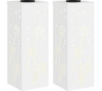 Luz de camino LED solar 2 pcs Acero laminado en frío