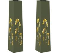 Luz de camino LED solar con luces con batería 2 pcs Verde Oliva
