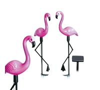 Luz de flamenco, luces de jardín de flamenco, luz solar de flamenco LED, 52,5 x 22 x 6,5 cm, IP55 impermeable, lámparas solares para terraza al aire libre, pieza de luces de jardín de flamenco