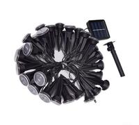 Luz de guía solar de plástico al aire libre impermeable lámpara de césped | IP44 impermeable, sensor automático del atardecer al amanecer, carcasa de plástico, luz blanca/amarilla