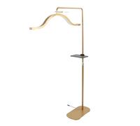 Luz de Piso de Media Luna 29 Pulgadas 45W 3200K-5600K Temperatura de Color Lámpara de Pie de Media Luna Giratoria de 350 Grados con Clip para Teléfono Lámpara de Luna de Piso de