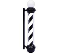 Luz de poste de barbero, lámpara espiral negra clásica en blanco con interruptores independientes, carcasa de ABS y soporte de metal, montaje en pared para la tienda de salón, decoración elegante y am