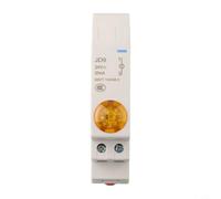 Luz de riel DIN, AC/DC 24V para lámpara indicadora piloto para contactor de arranque y paneles de control, carcasa ignífuga IP20, 30000H, luz de instalación de riel DIN (amarillo)