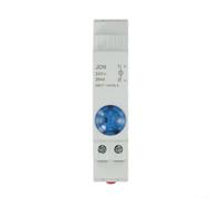 Luz de riel DIN, AC/DC 24V para lámpara indicadora piloto para contactor de arranque y paneles de control, carcasa ignífuga IP20, 30000H, luz de instalación de riel DIN (azul)