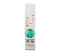Luz de riel DIN, AC/DC 24V para lámpara indicadora piloto para contactor de arranque y paneles de control, carcasa ignífuga IP20, 30000H, luz de instalación de riel DIN (verde)