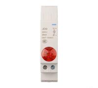 Luz de riel DIN, AC/DC 24V para lámpara indicadora piloto para contactor de arranque y paneles de control, carcasa ignífuga IP20, 30000H, luz de instalación de riel DIN (rojo)