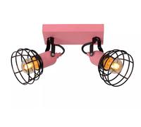 Luz de Techo Infantil Rosa Negro L:24,5 cm E27 Giratoria 2 Luces