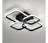 Luz de techo Led cuadrada moderna, luz Interior acrílica de Metal de 60W para dormitorio, sala de estudio, comedor, cocina, luz blanca fría M