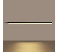 Luz de techo LED Lámpara de techo LED lineal negra Lámpara de techo cuadrada minimalista moderna Luces de tira largas para dormitorio Sala de estar Cocina Estudio Corredor (Modo de 3 colores,80cm)