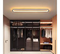 Luz de techo LED moderna, diseño minimalista ultrafino, negro, 40/60/80CM, para pasillos, dormitorios, guardarropa, entradas, comedor