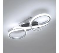 Luz de techo plateada con forma geométrica, lámpara de techo LED de 36W, diseño creativo, lámpara de pared para dormitorio, sala de estar, pasillo Pattern 1