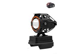 Luz de trabajo LED de 21 V con altavoz para batería, linterna recargable de tres niveles de brillo para cobertizo de jardín