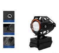 Luz de trabajo LED de 21 V para DAYI para adaptador de batería, linterna de doble fuente CA/CC con altavoz inalámbrico, 3 modos de iluminación, construcción robusta de metal y plástico, color negro