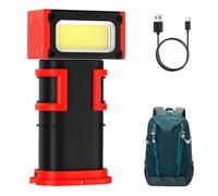 Luz de trabajo para coche Rotación de 180 grados - Luz de trabajo LED magnética | Tipo C Carga Doble Gancho Imán Lámpara para Garaje Taller Sala de Motor Mecánico Detalle Camping
