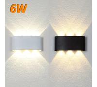 Luz LED de pared de 6W para exteriores, impermeable, valla de jardín, lámpara de pared de moda para interiores, para dormitorio, mesita de noche, sala de estar y escaleras