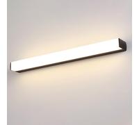 Luz LED Minimalista for Tocador De Baño, Luz Frontal De Espejo Lineal Moderno, Luminaria Acrílica Montada En La Pared for Espejo De Baño, Área De Tocador Y Vestidor(Black,60cm)