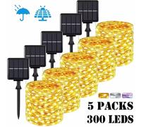 Luz LED Solar de 32M, lámpara de adorno para exteriores, guirnalda de luces de hadas para jardín, lámpara Led centelleante impermeable, guirnalda de Navidad, decoración de patio