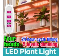 Luz LED USB para cultivo de plantas, espectro completo, regulable, temporizador de 5V, ajuste UV/IR, caja de crecimiento hidropónico para invernadero, lámpara para cultivar plántulas Full Spectrum