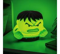 Paladone Lámpara nocturna silicona Hulk SquishyGlo recargable 14.5 cm, temporizador 1-3 h, 3 niveles
