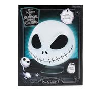 Luz máscara Jack Skellington - Producto oficial Disney Nightmare Before Christmas, lámpara decorativa para Halloween o Navidad, cable USB incluido, 18cm
