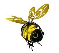 Luz solar colgante de abeja para exteriores, luz de simulación en secta con resorte elástico impermeable Sola (4 amarillos)