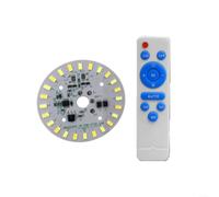Luz solar de 12 W para el panel de la fuente con el control remoto, tablero LED cálido blanco de doble color, base redonda de aluminio de 68 mm para el reflector del jardín del techo