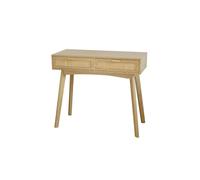 LÚZETE Consola Escritorio Acabado Natural Leif Lúzete - Mueble Auxiliar Recibidor o Dormitorio Natural 38 cm