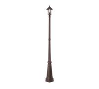 LÚZETE Farola Pie Exterior Hexagonal Marrón Óxido Alm-Zima - Protección IP43 Rust brown 23cm