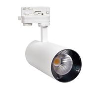 LÚZETE Foco Carril Trifásico LED COB 20W 4000K Blanco Alm-Zima - Proyección Luminosa White