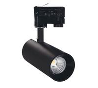LÚZETE Foco Carril Trifásico LED COB 20W Negro - Eficiente y Orientable Black