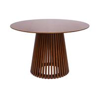 Lúzete - Mesa De Comedor Redonda En Madera Nogal ø120 Cm Nerea Madera Nogal Natural 120 cm