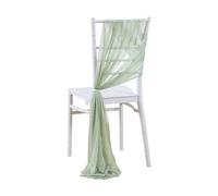 LVCHAO 10/50PCS Like Chiffon Chair Sashes Wedding Decoration 17x250cm Aisle Decorations Party Banquet Event Baby Shower para Banquetes y Fiestas(Green,10 pcs)