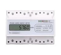 lvifloae Consumo de energía Medidor de energía Trifásico 4 Cables 7p Medidor de energía LCD Digital Medidor de riel Din Vatímetro Kwh