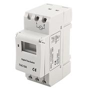 lvifloae THC15A Interruptor temporizador programable digital en carril DIN, relé de tiempo 220-240VAC 20A para calentador de agua con letrero de alumbrado público, interruptor
