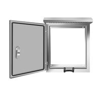 LVLDAWA Caja Eléctrica Exterior Impermeable, Cuadro de Conexión para Pared en Acero Inoxidable con Cerradura y Junta Estanca(50X64X14CM)