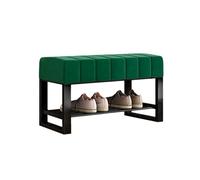 LWJSOCP Banco Zapatero tapizado en Tela con Organizador de Almacenamiento. Banco para recibidor, Dormitorio, Sala de Estar, Pasillo o al pie de la Cama. Soporta hasta 136 kg (300 LB). Color Verde. 6
