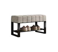 LWJSOCP Banco Zapatero tapizado en Tela con Organizador de Almacenamiento. Ideal para recibidor, Dormitorio, Sala de Estar, Pasillo o como Zapatero al pie de la Cama. Soporta hasta 136 kg (300 LB).