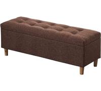 LWJSOCP Puf Plegable con Tapa abatible y Patas de Madera, Ideal para cambiarse de Zapatos o para Usar en el Dormitorio. Ahorra Espacio en el hogar. Mueble Multiusos con un diseño Elegante.