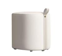 LWJSOCP Taburete Blanco para Maquillaje, Ideal para el Dormitorio de niñas. Cómoda Elegante. Asiento versátil. Reposapiés para Sala de Estar. Banco Corto para Zapatos. Diseño Moderno. Cómodo y funci