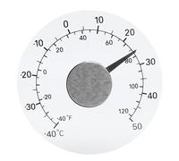 Lwuey Termómetro de Ventana de Pared - Medidor de Temperatura y Humedad para Interiores y Exteriores Termómetro Exterior Autoadhesivas Patio Resistente Al Agua Esfera No Requiere Batería
