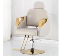 LWWT-Sillón de Peluquería Retro Ajustable con Reposacabezas - Sillón Profesional en Piel Sintética para Salones y Barberías (Blanco A)